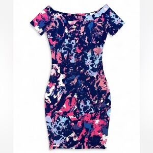 Design Lab Lord & Taylor Off Shoulder Floral Bodycon Dress XS